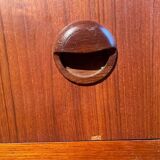 Vintage teak bookcase chest of drawers