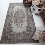 4x7 Gray & Brown Turkish Vintage Rug 114x214Cm SK 4869
