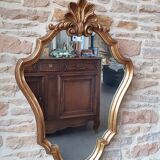 Mirror wall shell gilded wood - 73x50cm