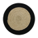 Tapis jute et coton rond noir beige 70 cm