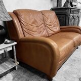 Vintage 2-seater leather sofa