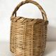 Panier rond vintage en osier