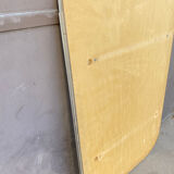 Smoked glass triptych mirror