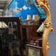 Golden mirror. Wood.