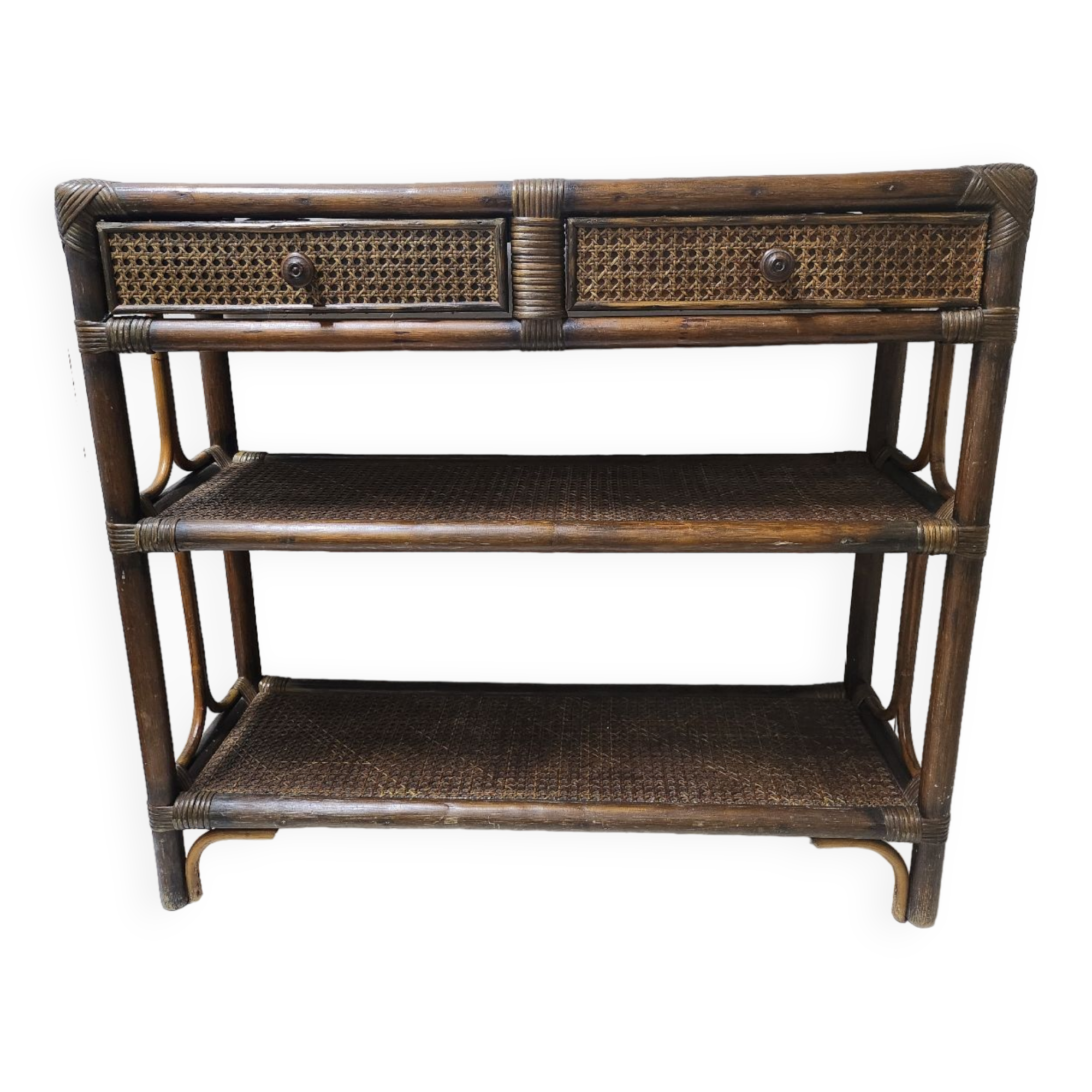Rattan chest of drawers from the 70s