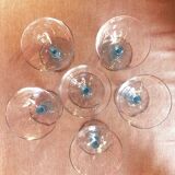 Vintage blue champagne glasses