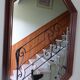 Solid wood mirror with gilded metal edging 47.50x 67 cm