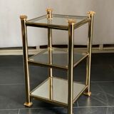 Solid Brass and Glass Side Table