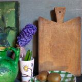 Cutting board in old solid wood