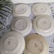 Set of 6 dinner plates in Terre de fer earthenware, red color