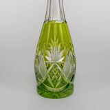 1950s Val St. Lambert ‘Berncastel’ Green Flashed & Cut Crystal Decanter