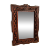 large tramp art mirror 19th century
