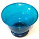 Coupelle à pied verre soufflé bleu