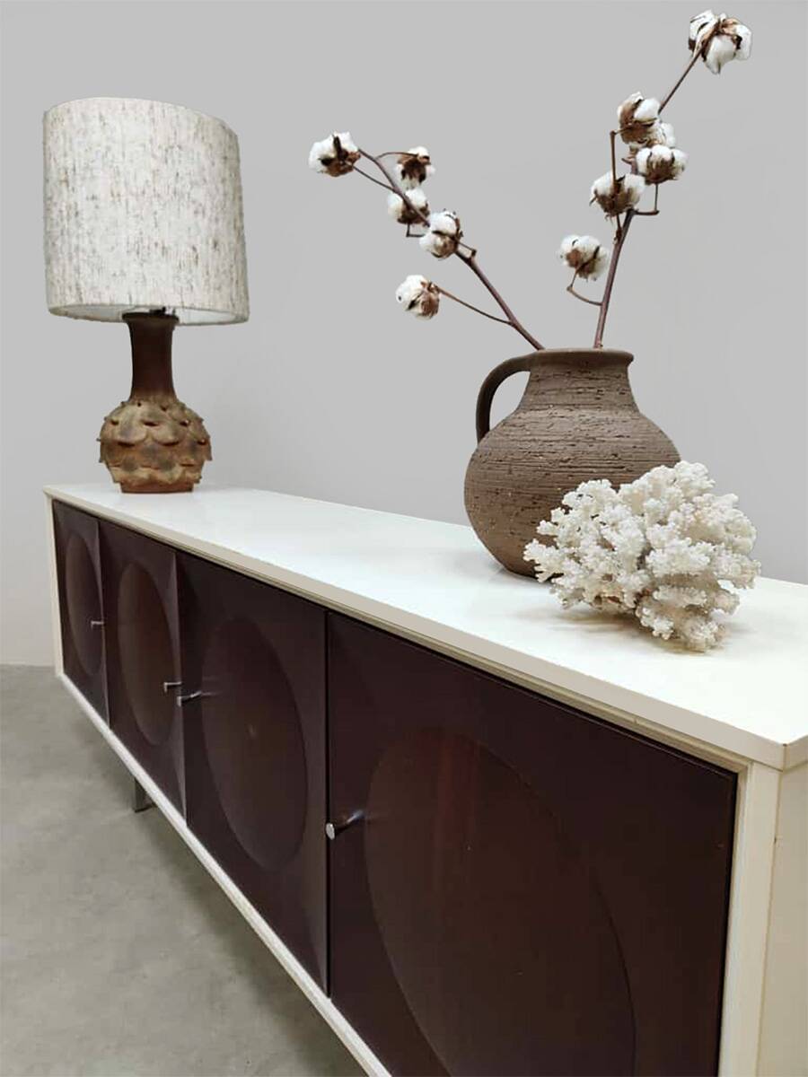 Vintage Italian sideboard credenza 'Duo-tone'