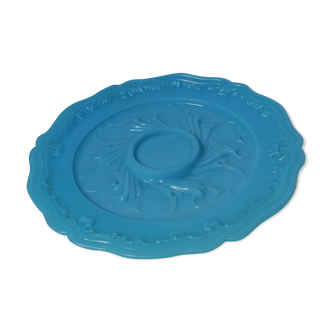 Blue opaline presentation dish