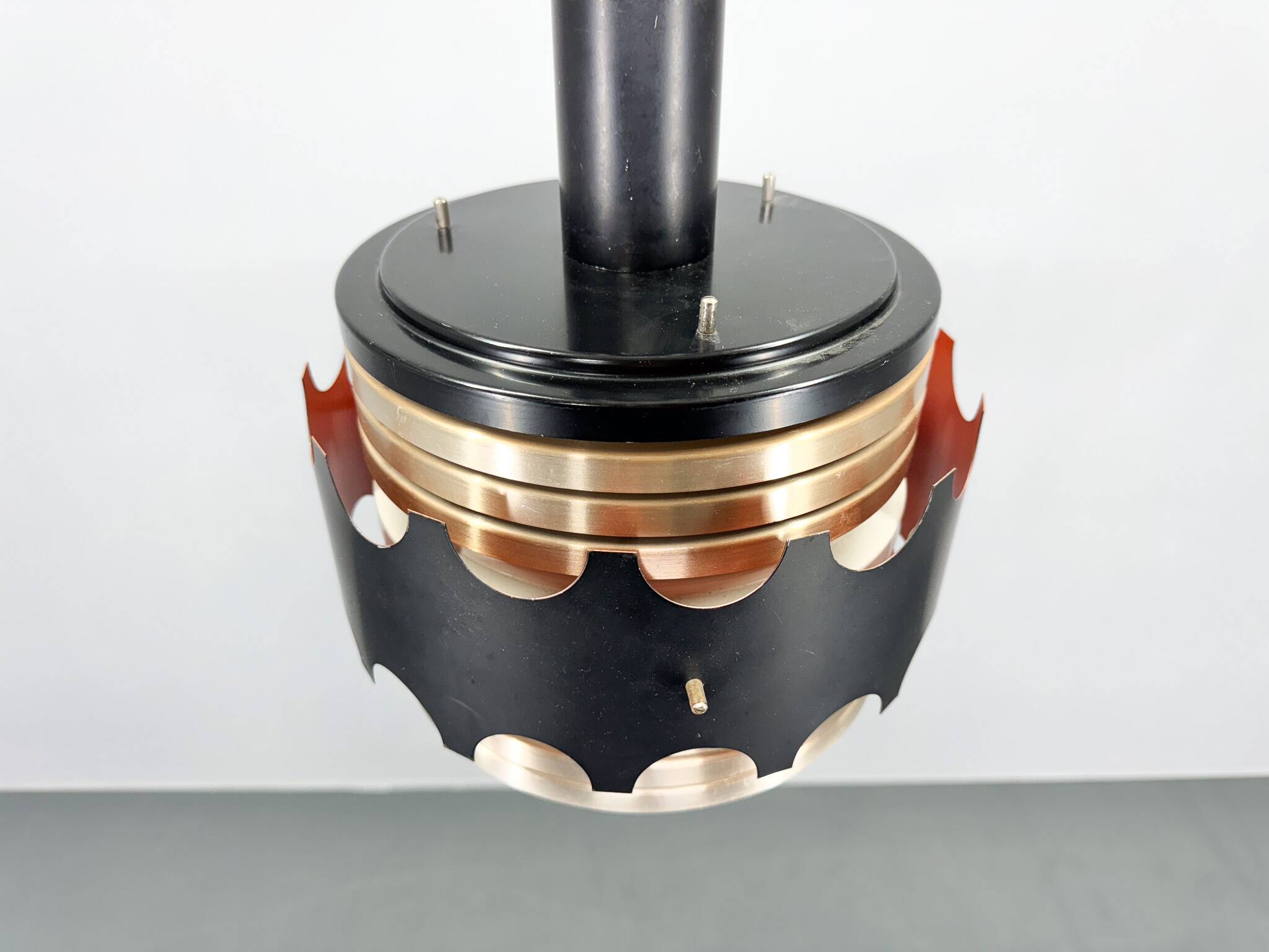 Lampe suspendue space age par veb leuchtenwerk, allemagne, années 1970