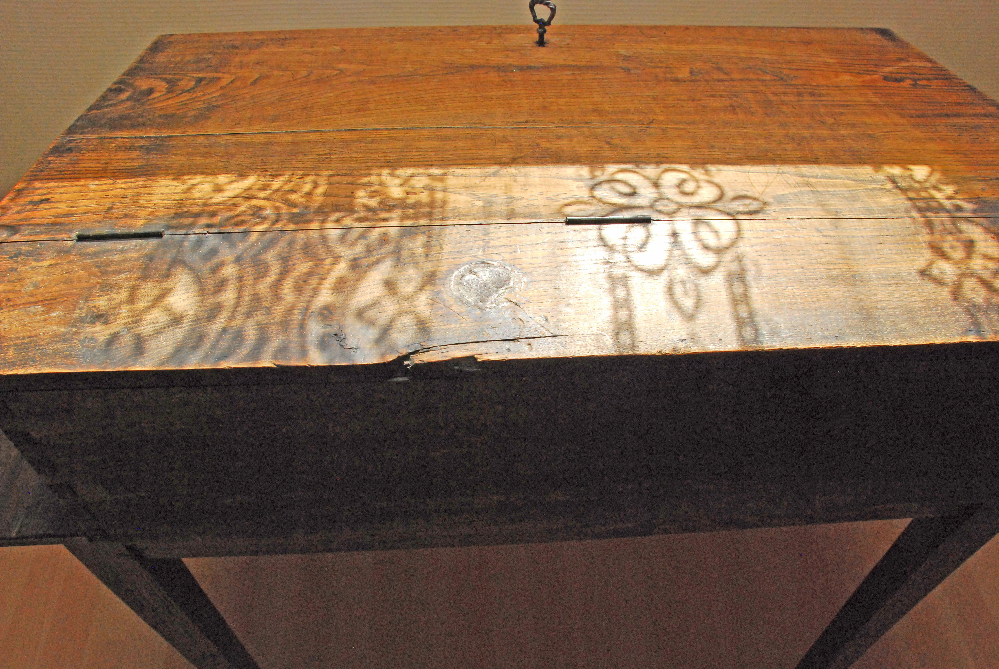 Old desk on his table