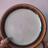 8 Swedish plates made of Rorstrand sandstone