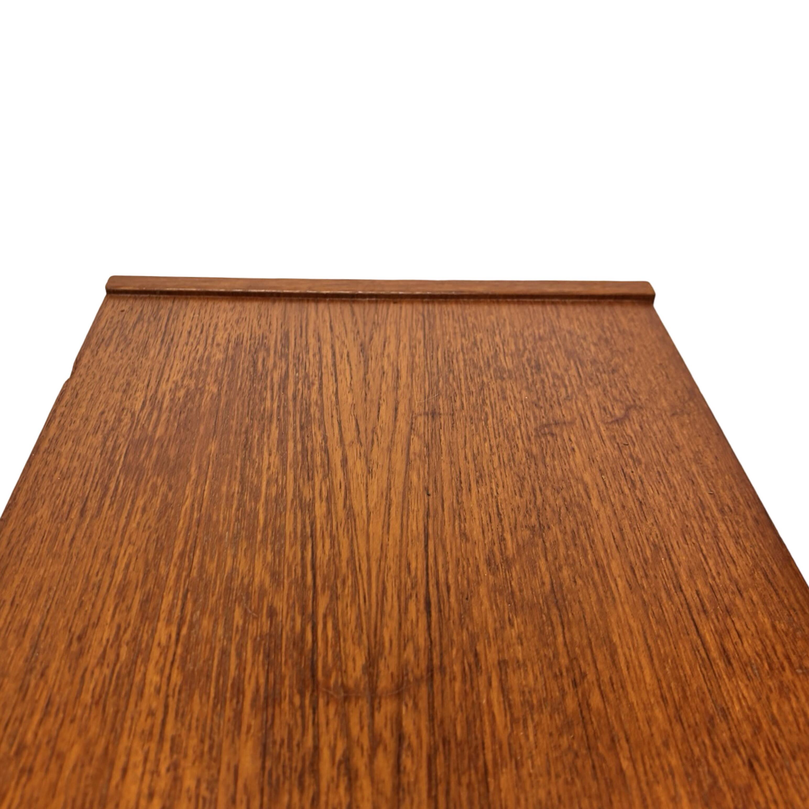 Vintage Compact Cabinet Bedside Table Teak Veneer 1960s