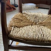 Fauteuil en paille art populaire