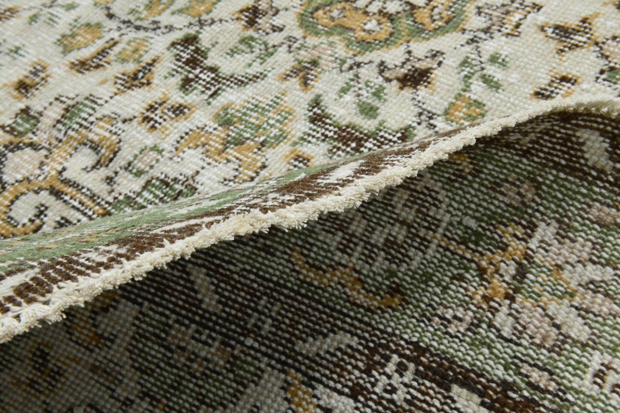 6x10 Brown & Beige Floral Pattern Vintage Rug, 196x325Cm