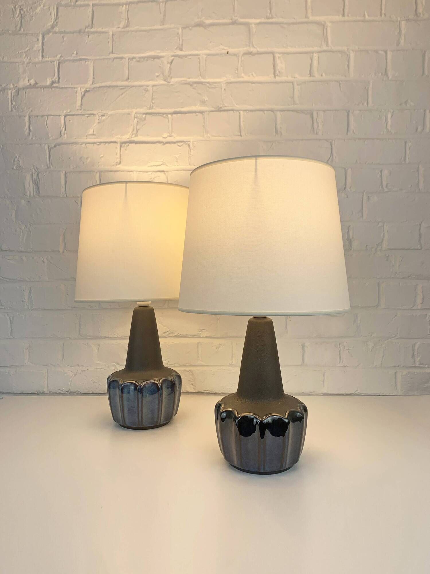 Pair of Søholm table lamps model 1051 by Einar Johansen, Soholm, Denmark, 1960.