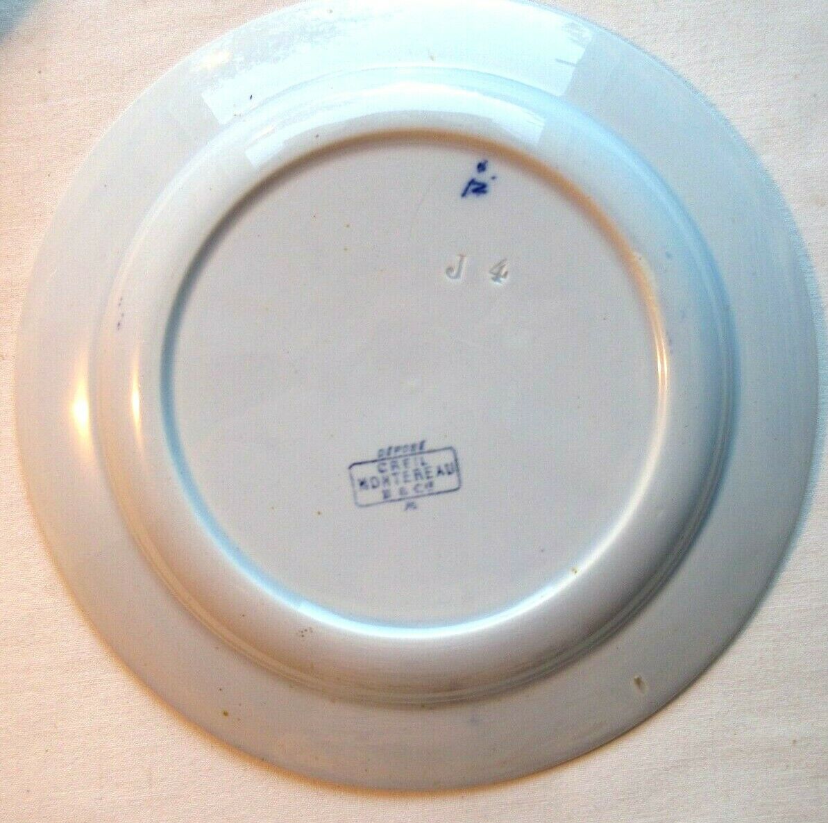 6 dessert plates Creil Montereau model Japan