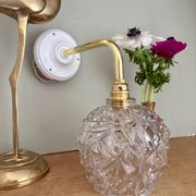 Vintage moulded glass elbow wall light