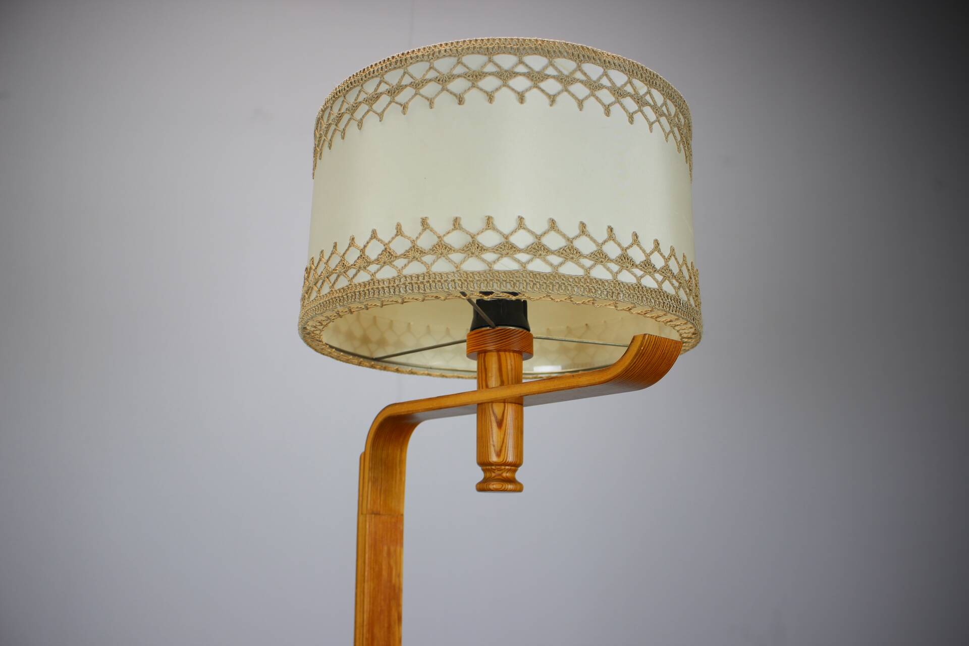 Scandinavian wooden floor lamp, 1960s