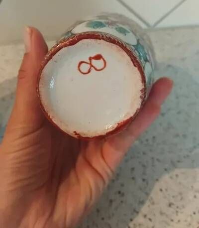 2 vases décor japonisant