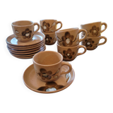 Cups from the Sarreguemines art workshop. 1970s