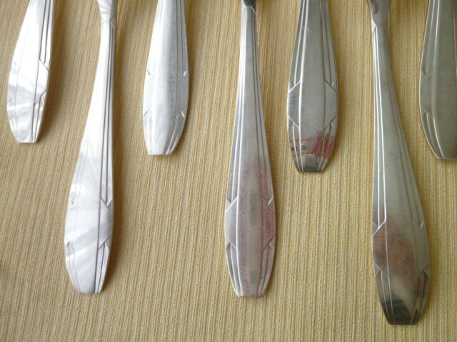 Box of 12 silver metal cutlery 84 G Apollo