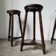 Oak bistro stools 1950