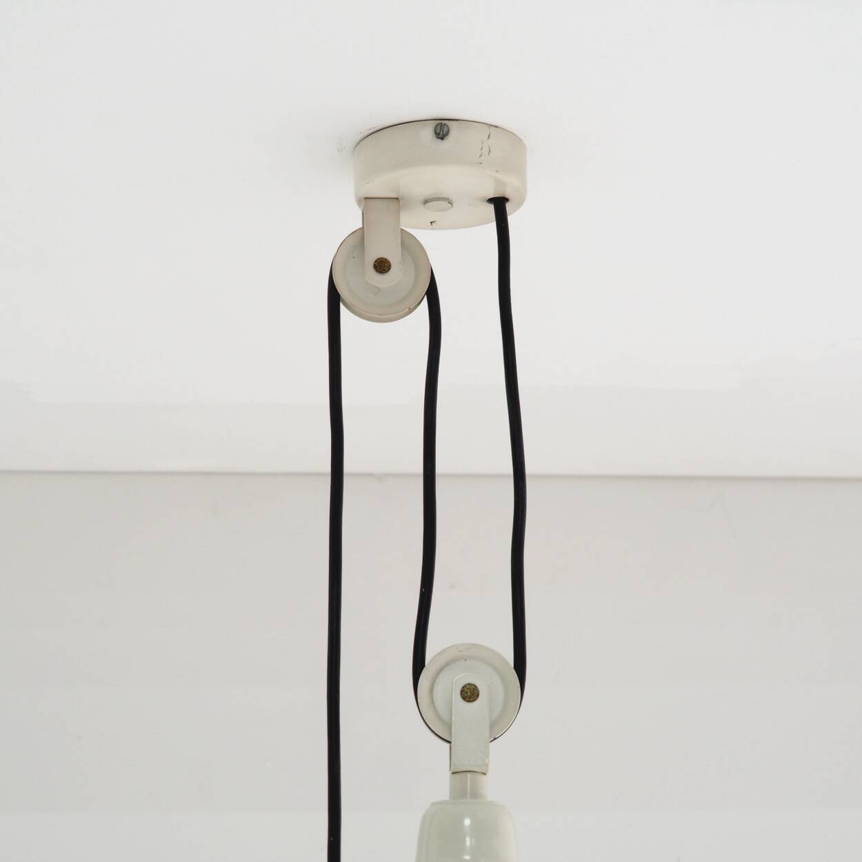 Grey Metal Counterweight Pendant, Italy 1960s