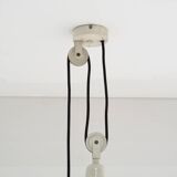 Grey Metal Counterweight Pendant, Italy 1960s