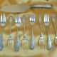 12 dessert forks with Sfam silver metal shovel