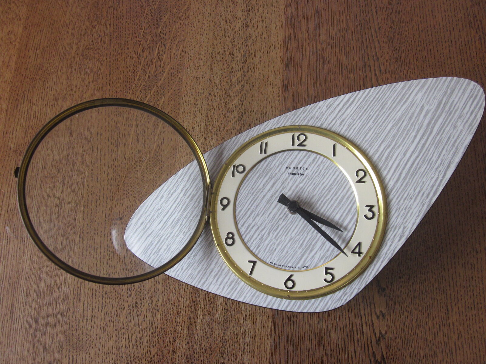 wall clock in formica grey year 60