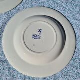 Set of 4 old hollow plates vieillard bordeaux model moustiers
