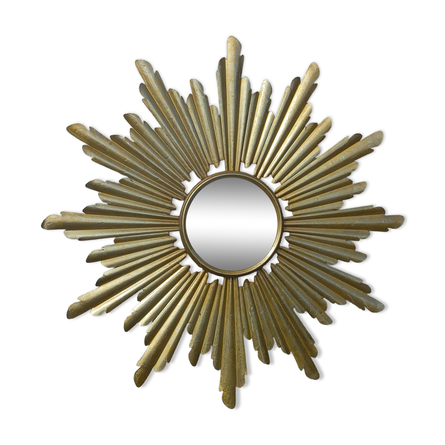 Gold metal sun mirror