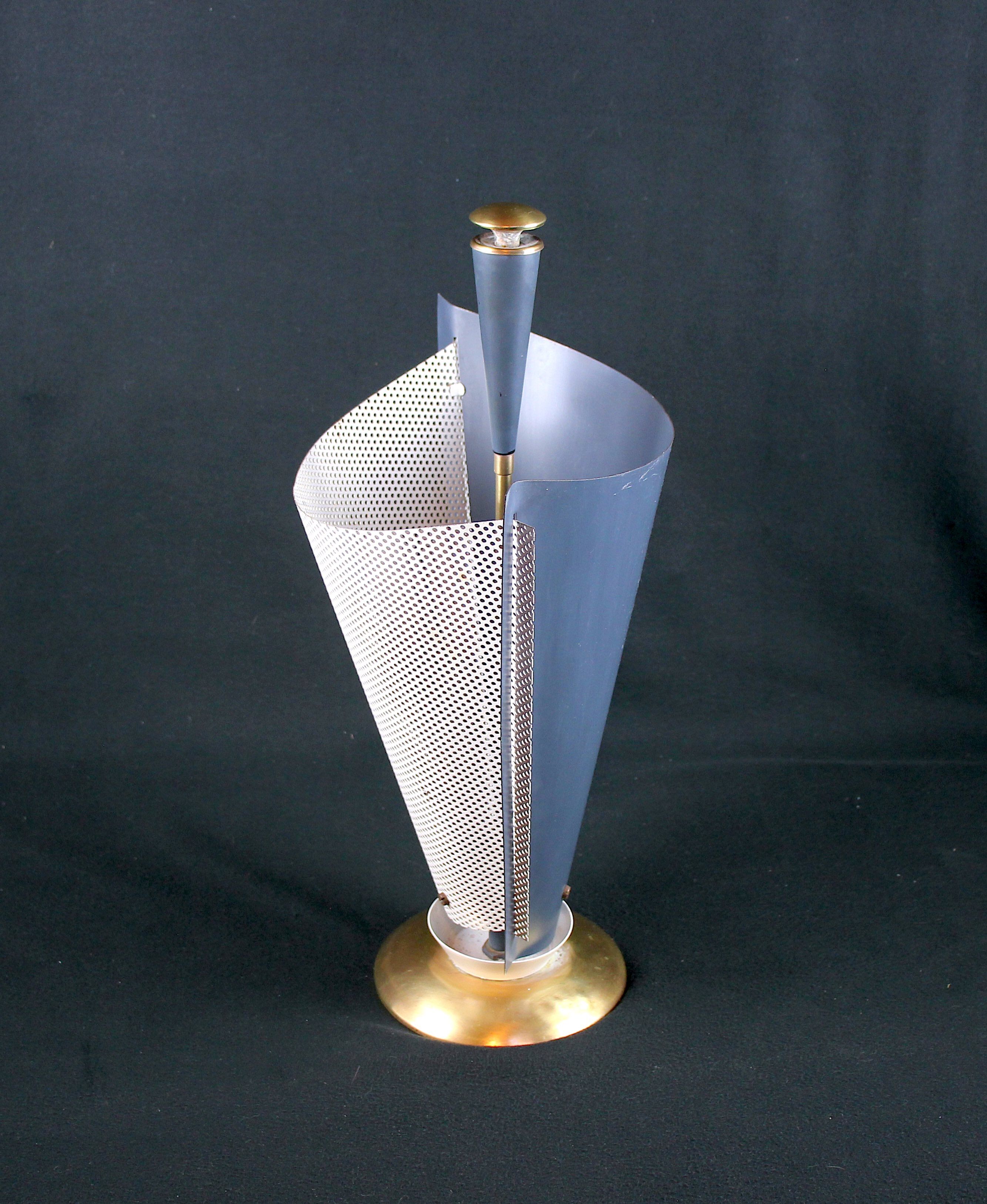 Umbrella holder, brass and pierced metal, France