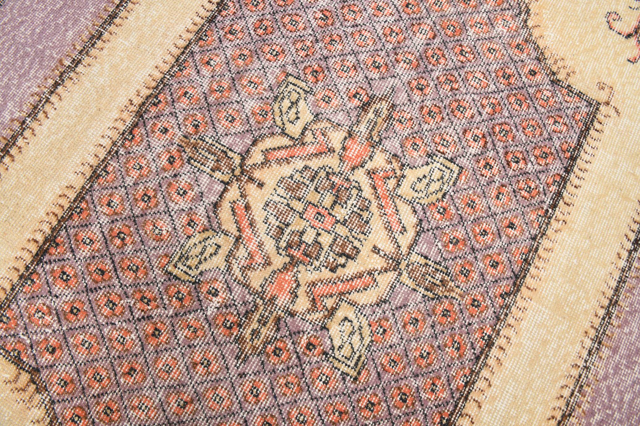 Lilac & Beige Orientel Boho Vintage Persian Rug, 176x282 Cm