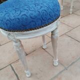 Paire de tabourets poufs anciens style louis xvi