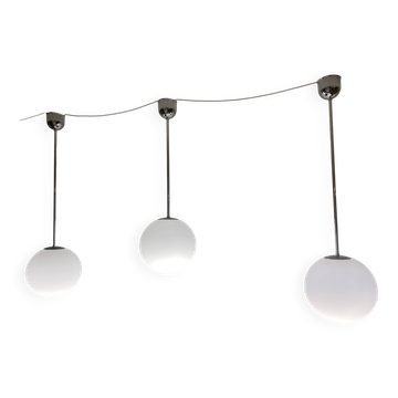 3 suspensions en verre Giso par Gispen