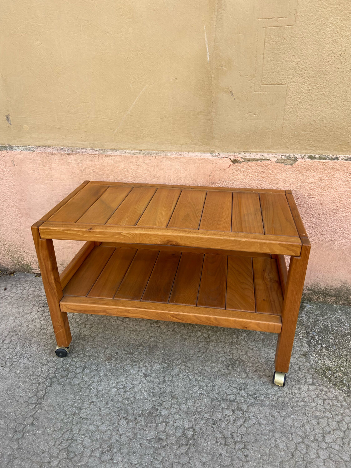 Solid elm side table Maison Regain