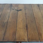 Antique Swiss extendable dining table made of oak from the mid-19th century
