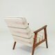 Fauteuil vintage style scandinave lin naturel 1970