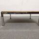 Pair of coffee tables or side tables in solid oak, France circa 1970.