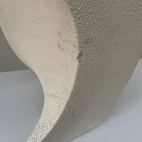 white vase Sculptural Wave -Ceramic - Roberto Rigon - Italy - 1960-70