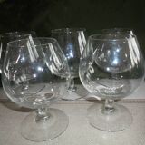 5 verres a cognac, verre