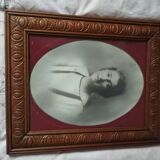 Set of 2 old frames with glass